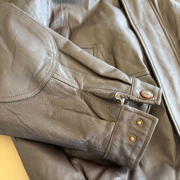 Vintage Walden Mens Brown Leather Bomber Jacket Excellent Cond Size Large - Picture 7 of 13